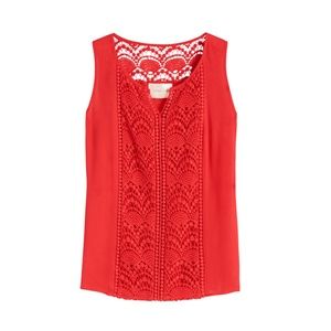 Skies Are Blue Azazel Crochet Detail Top